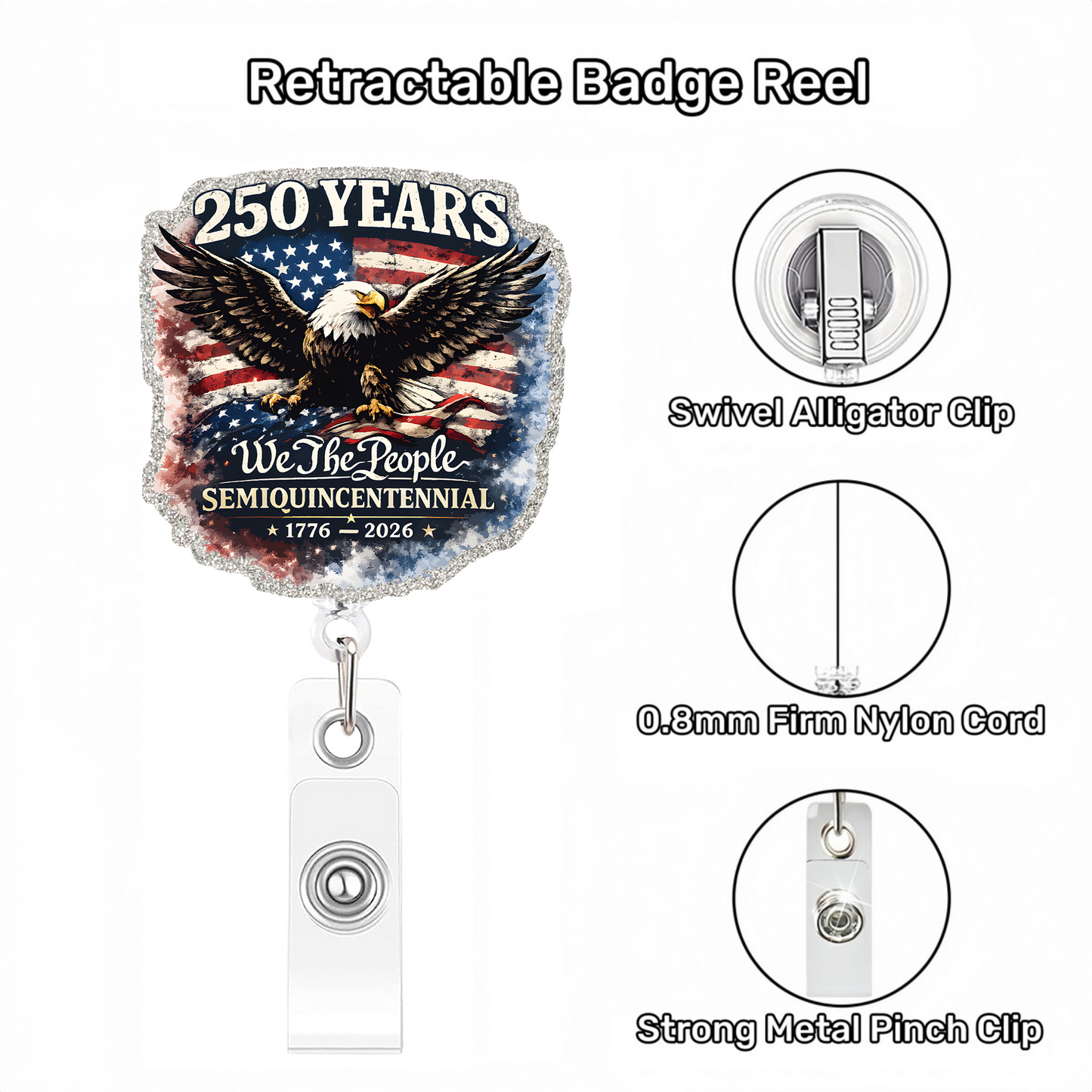 Acrylic Eagle With Semiouincentennial Badge Reel