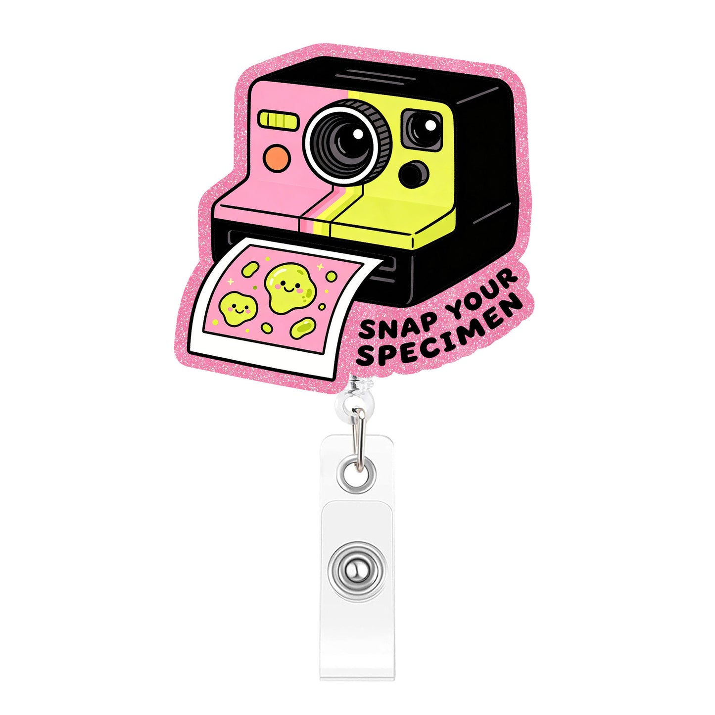 Snap Your Specimen Acrylic Badge Reel