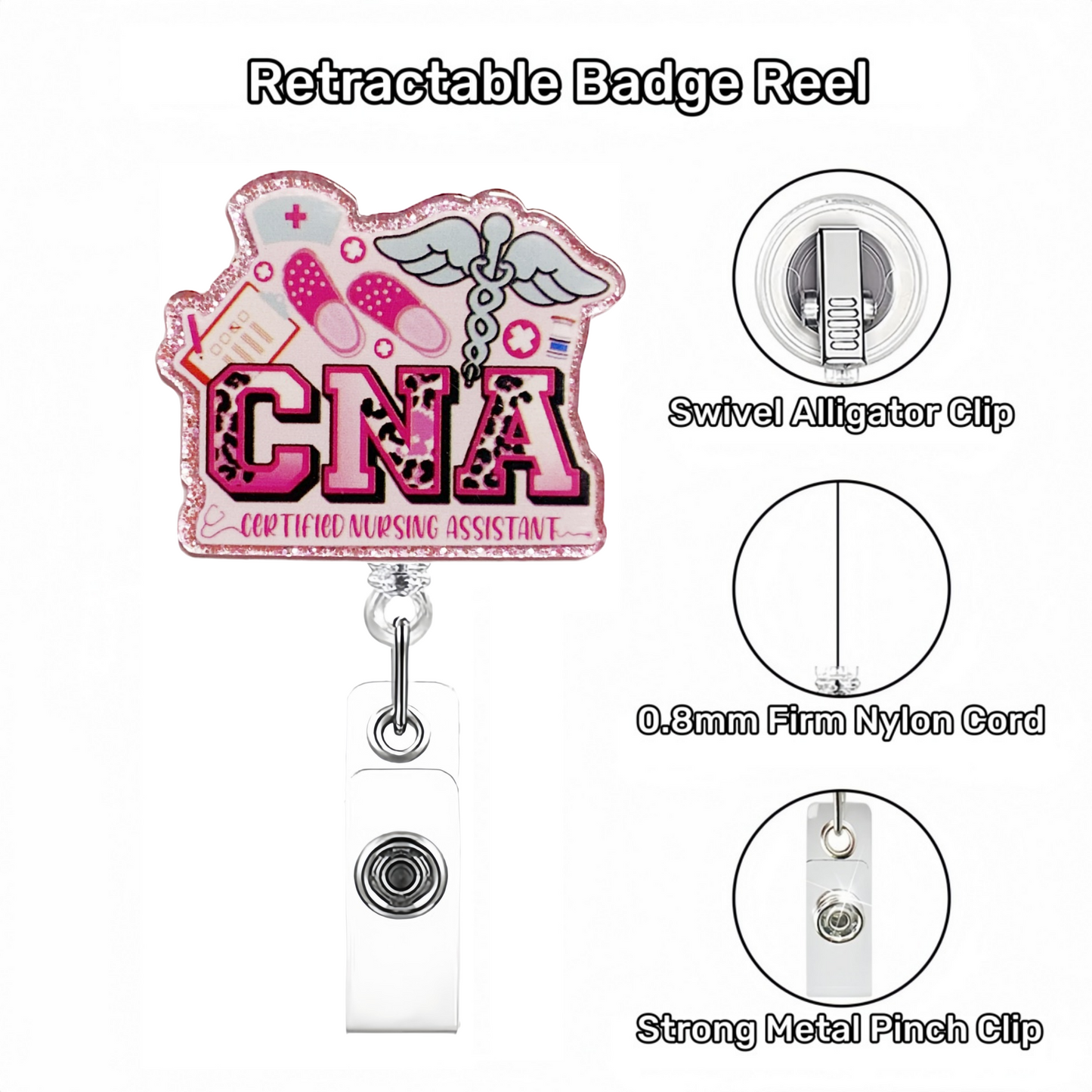 Acrylic The Letters CNA Badge Reel