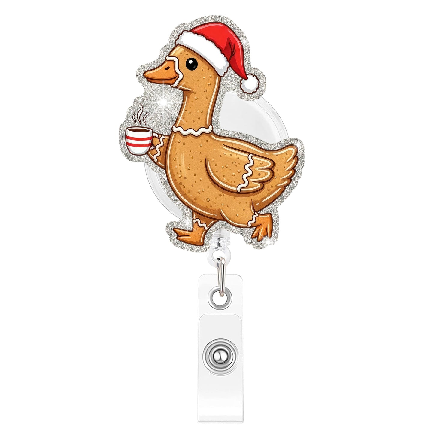 Left Gingerbread Skin Silly Goose Acrylic Badge Reel