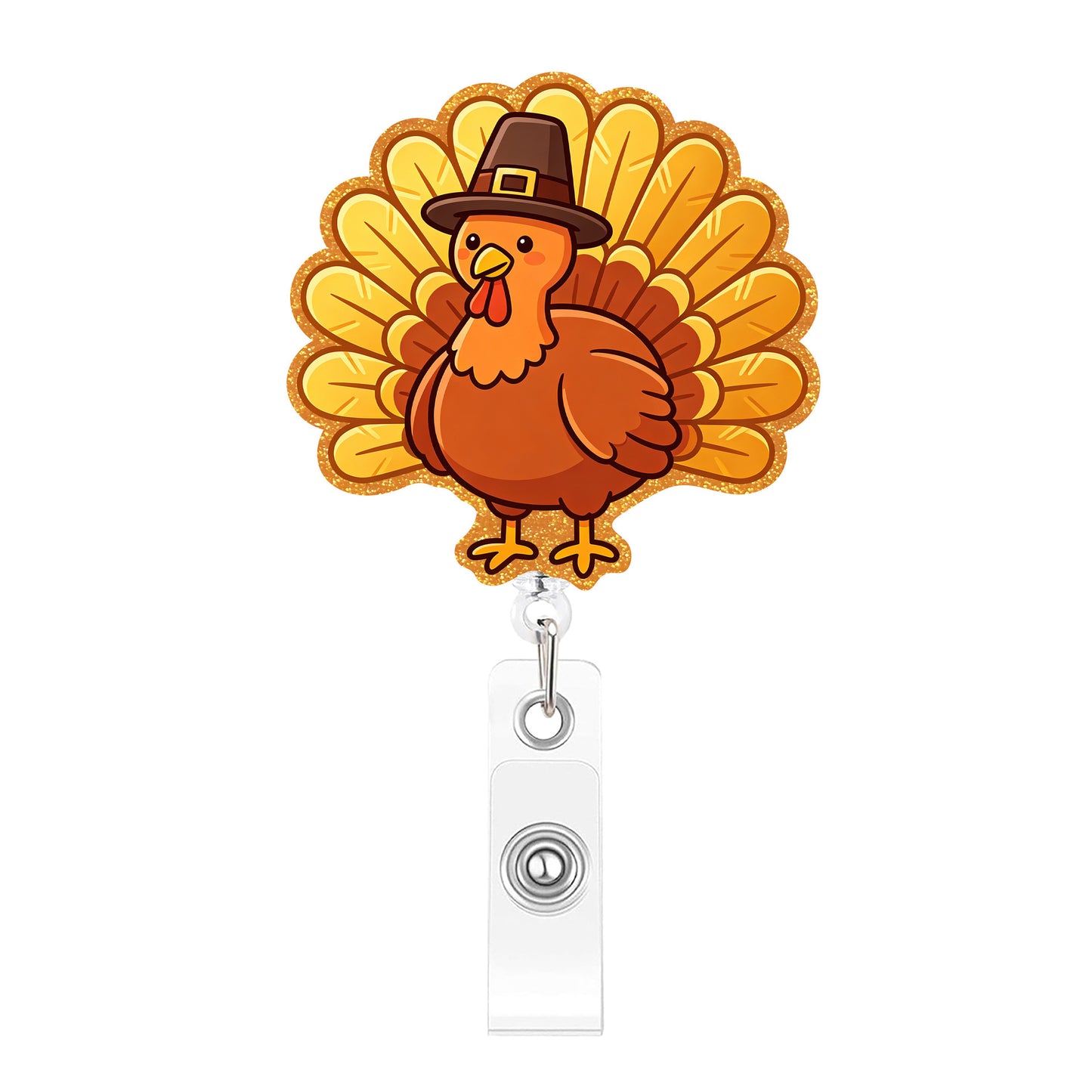 Pilgrimage Hat Turkey Acrylic Badge Reel
