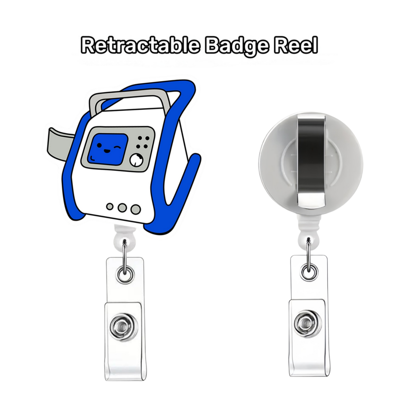 Acrylic Cartoon Defibrillator Badge Reel
