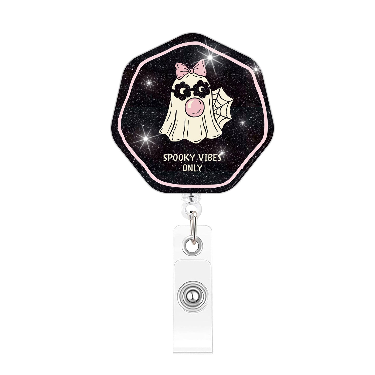 Black Ghost Princess Acrylic Badge Reel