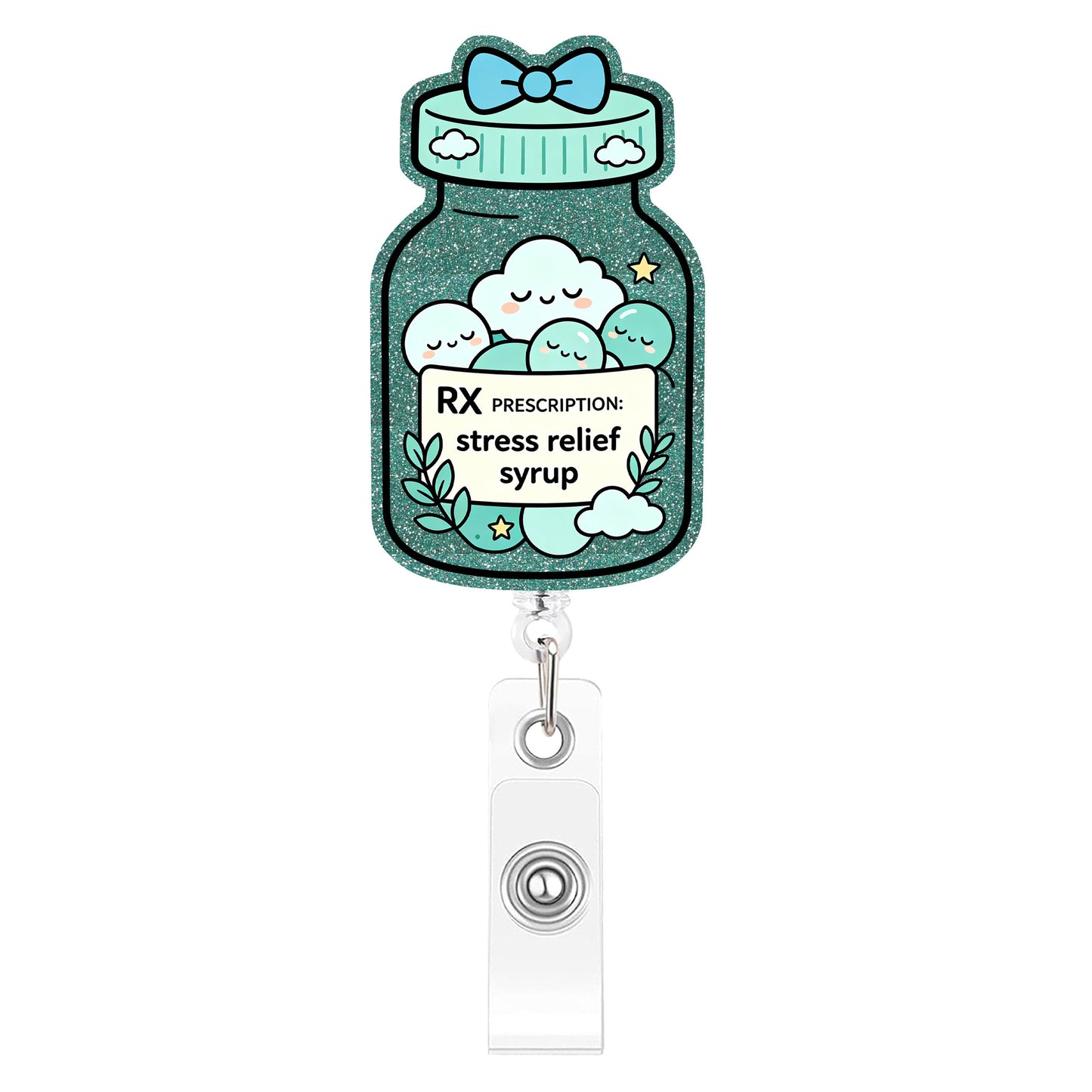 Blue Bottle Acrylic Badge Reel