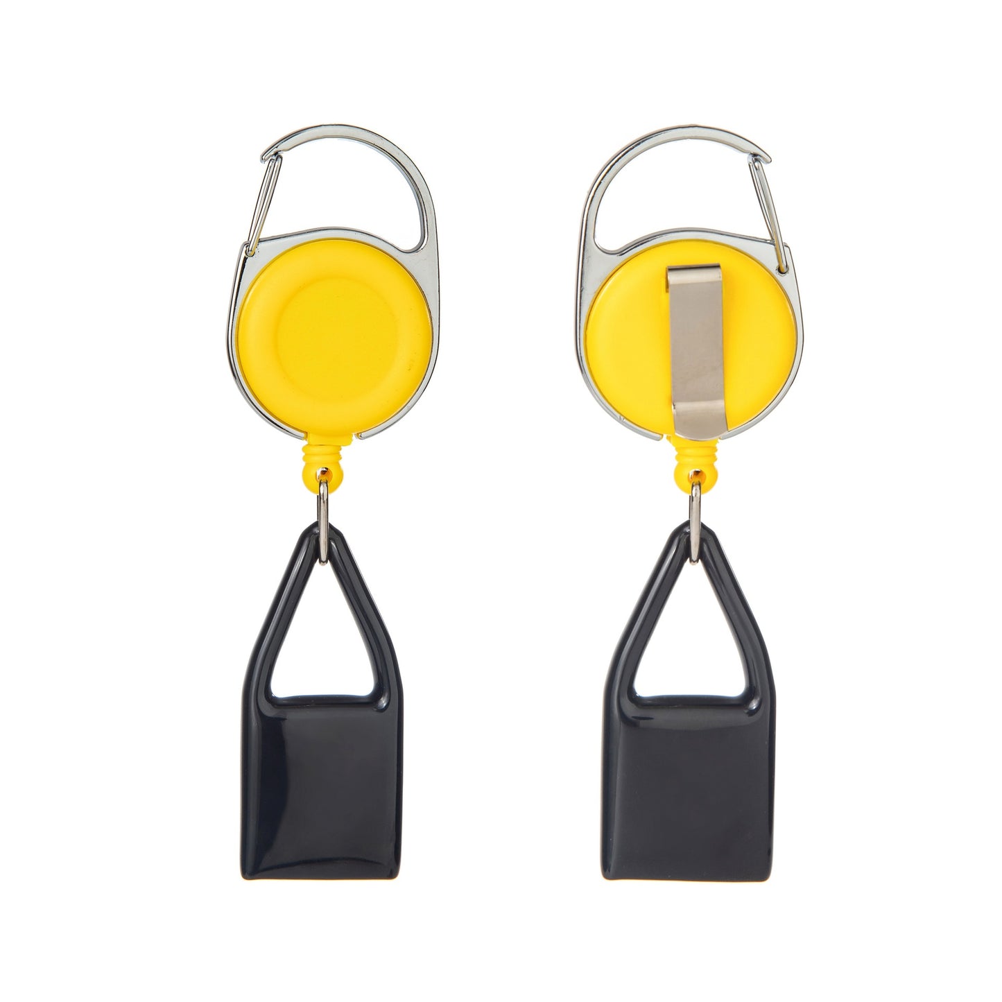 Yellow Color Retractable Lighter Holder Leash Keychain