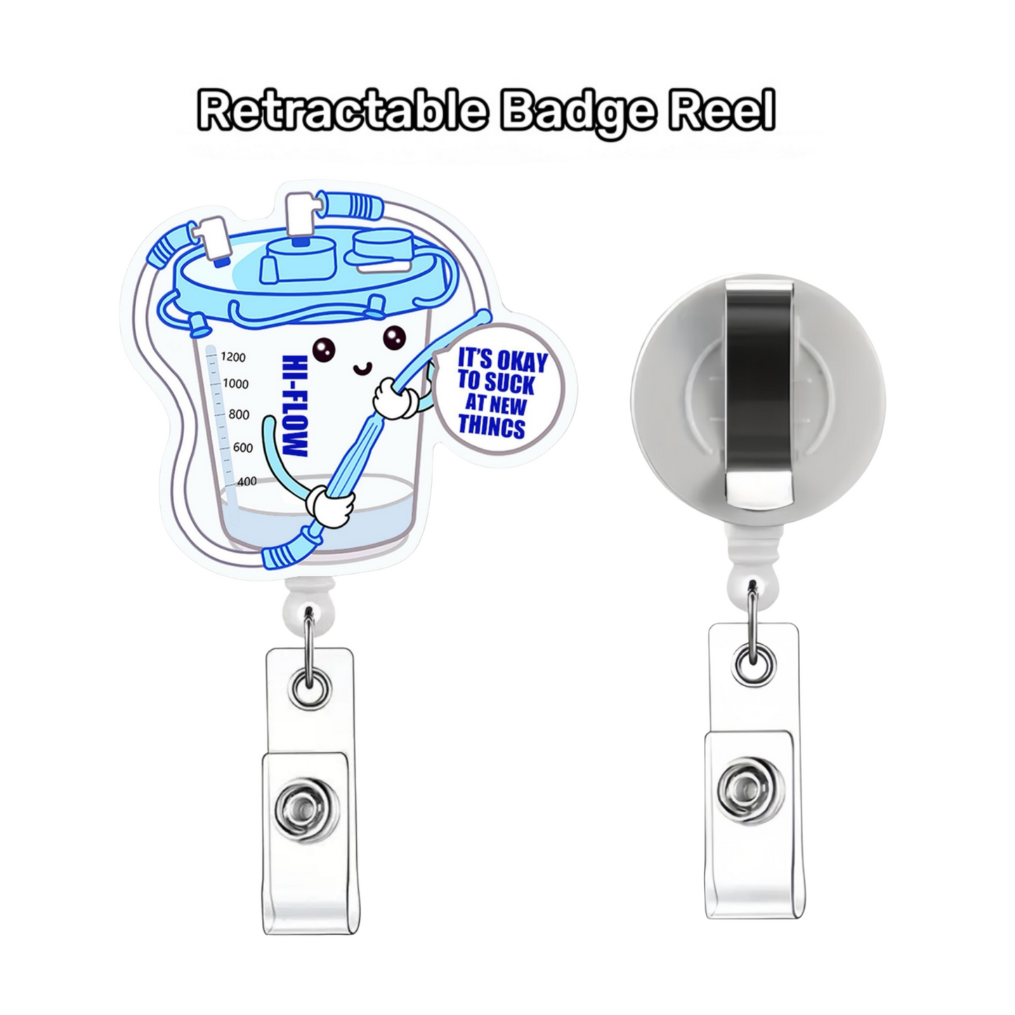 Acrylic Suction Canister Badge Reel