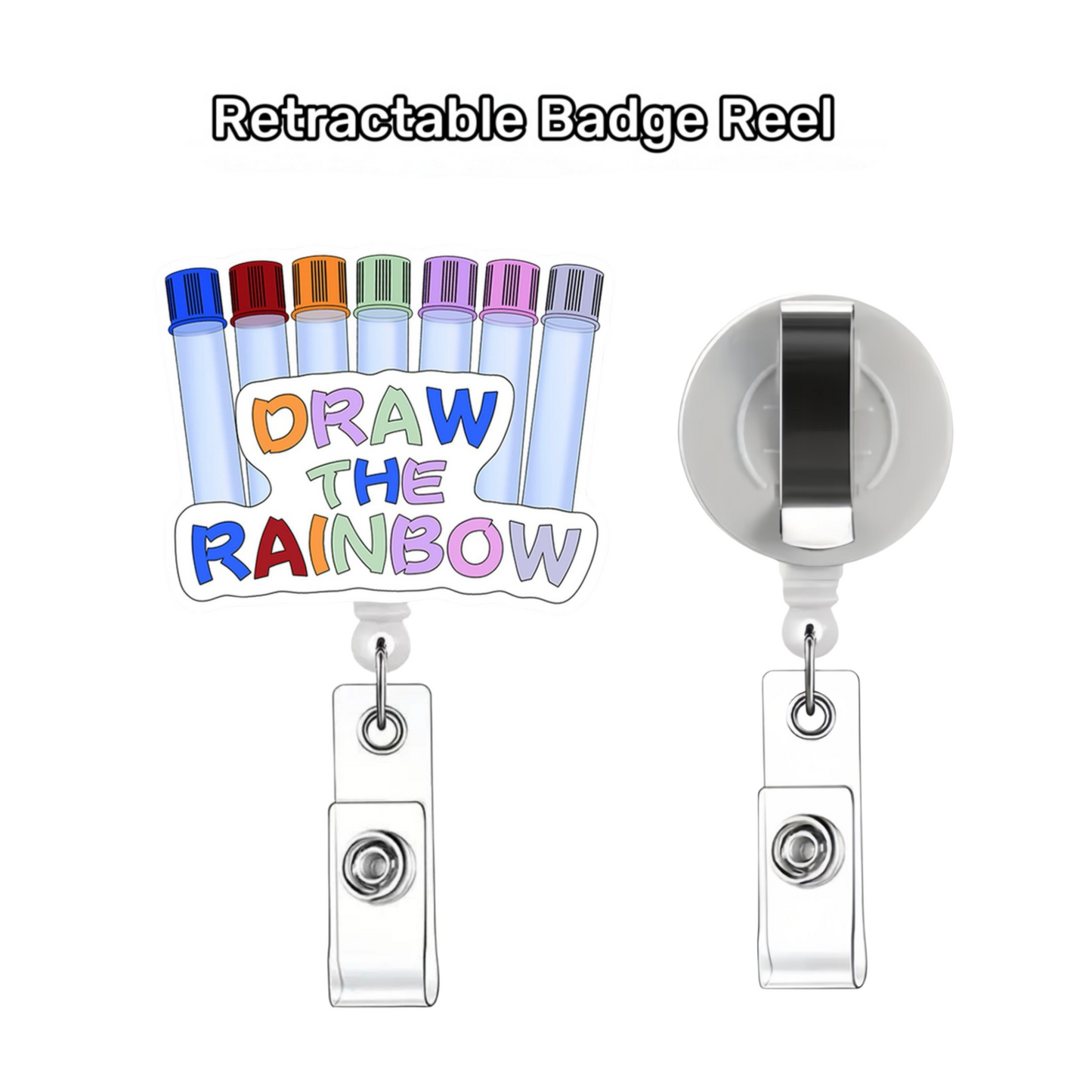 Acrylic Draw The Rainbow Badge Reel