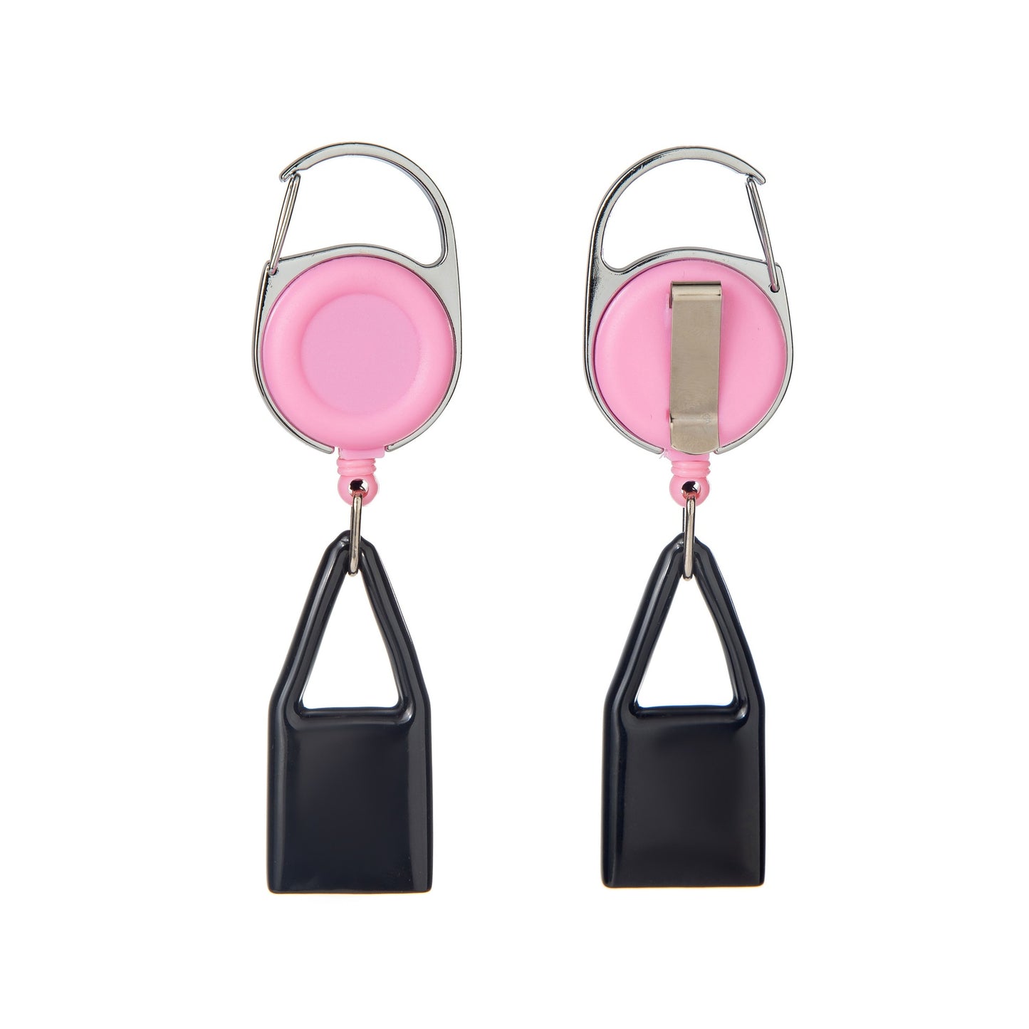 Pink Color Retractable Lighter Holder Leash Keychain