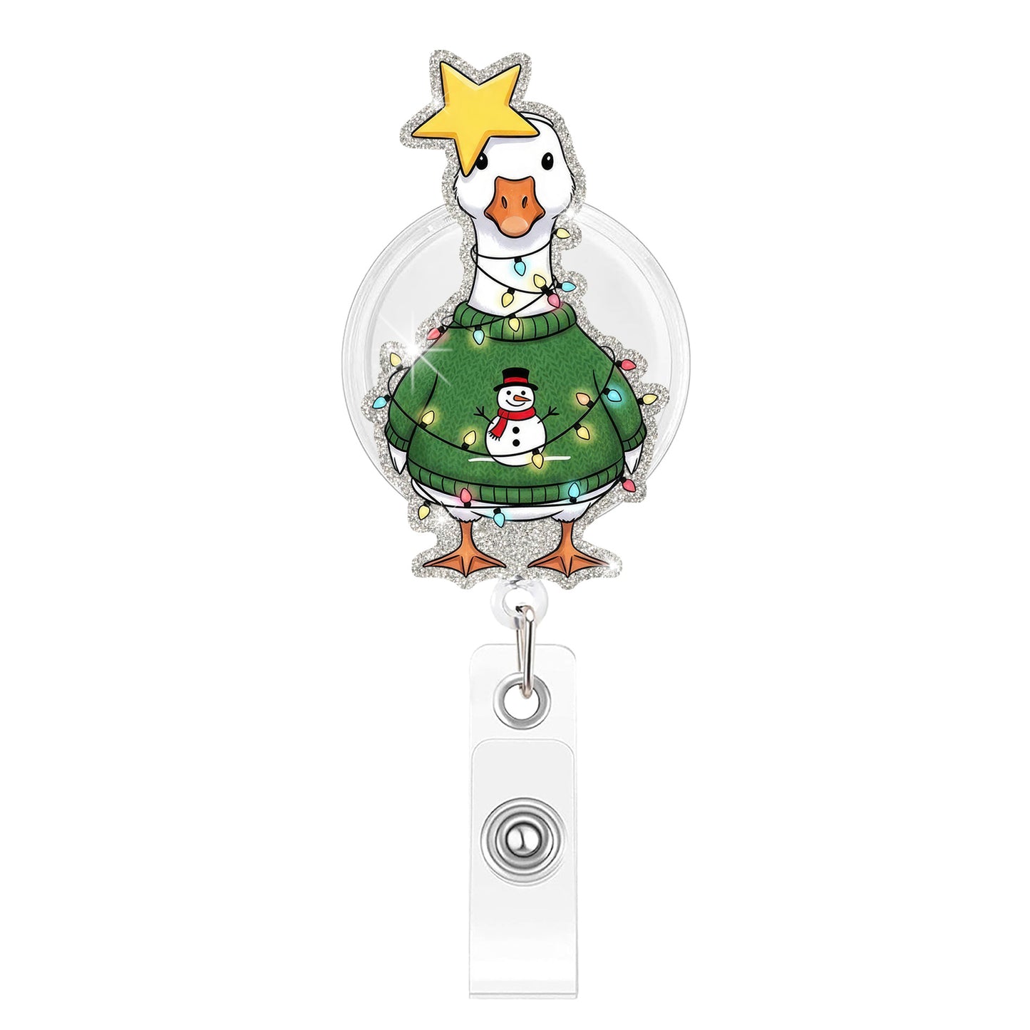 Wear Star Christmas Goose Acrylic Badge Reel