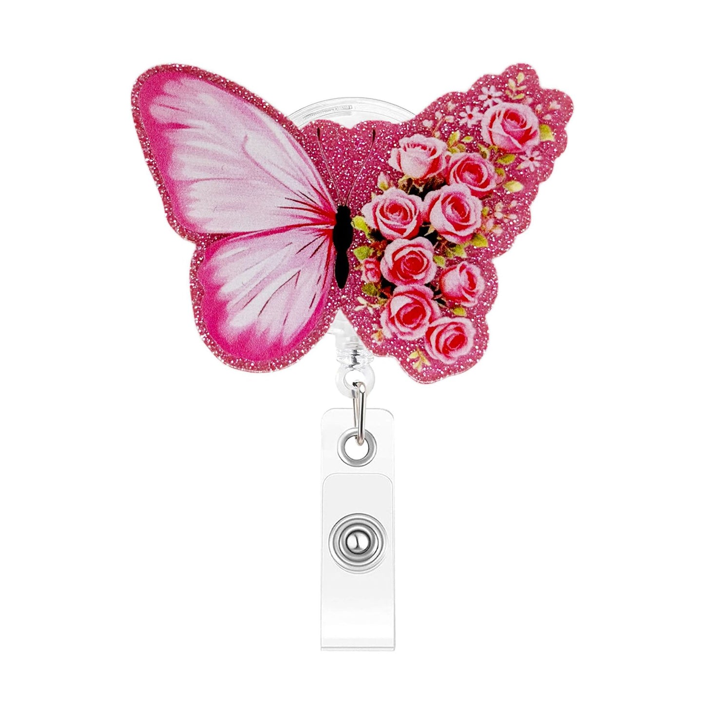 Acrylic Flower Butterfly Badge Reels