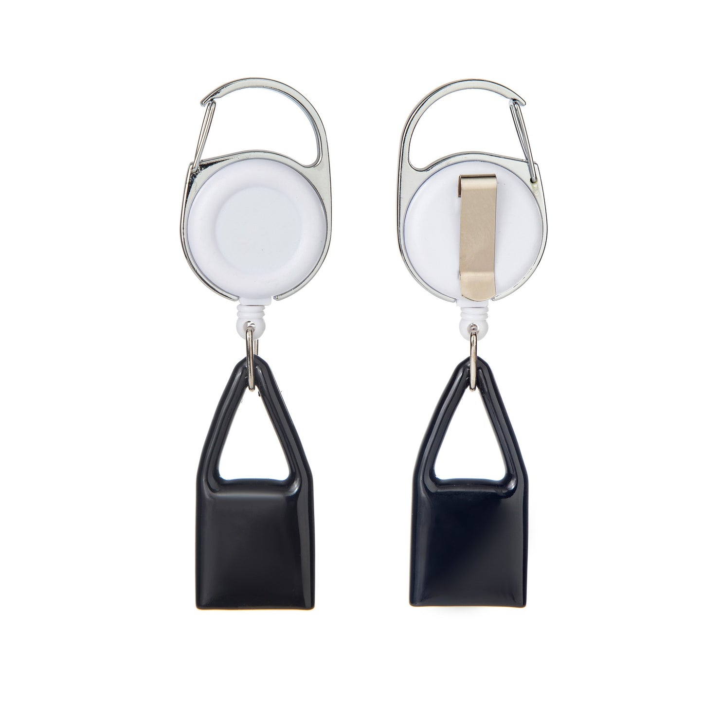White Color Retractable Lighter Holder Leash Keychain