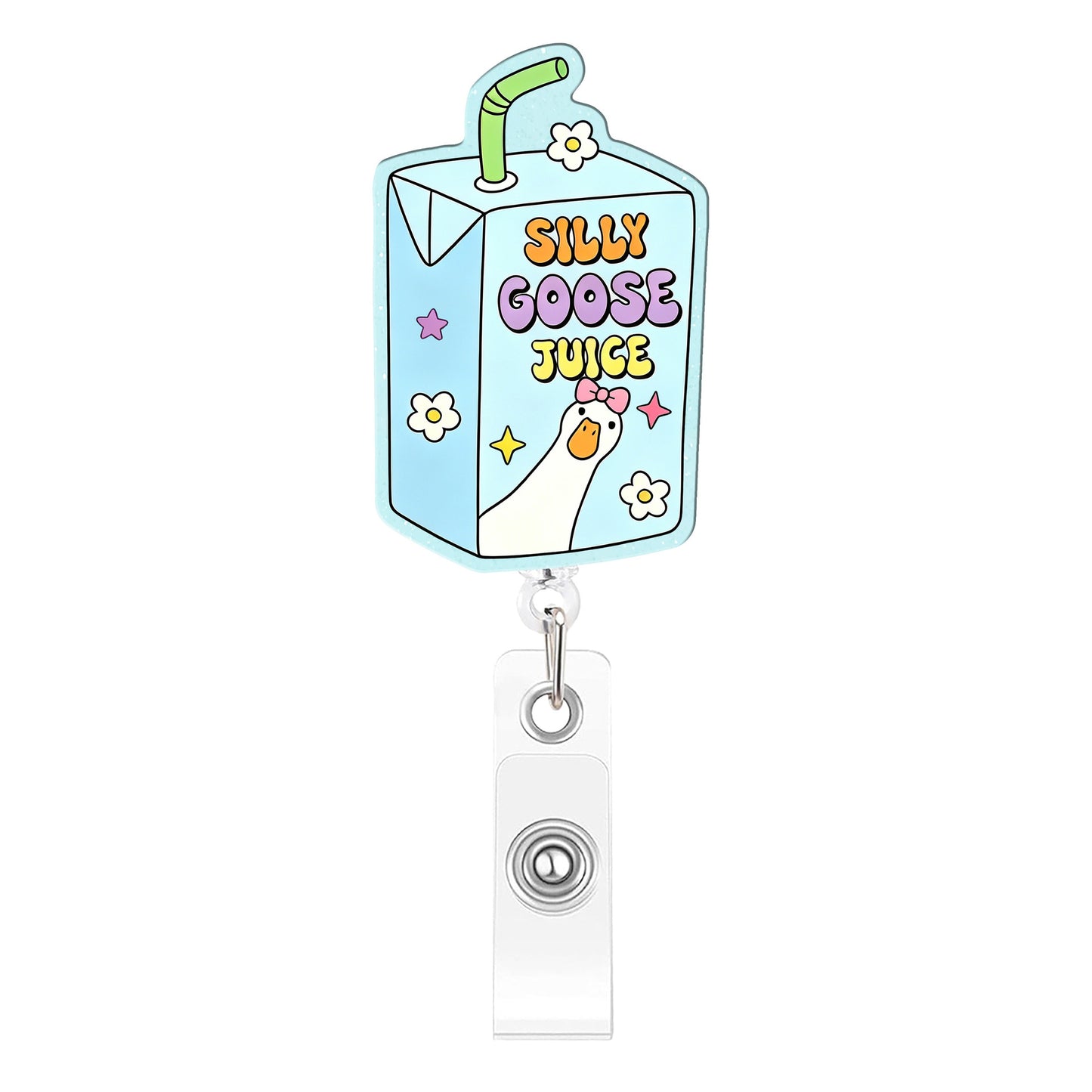 Blue Goose Beverage Box Acrylic Badge Reel