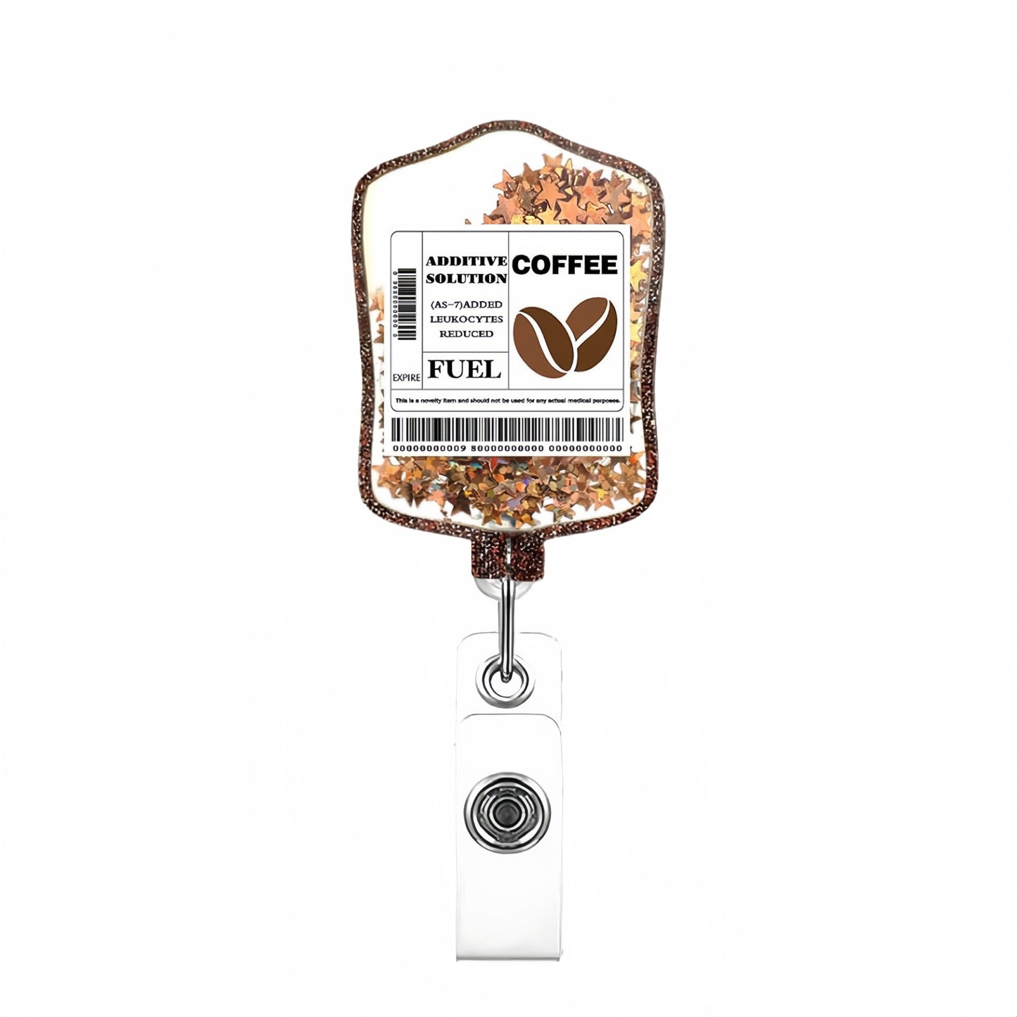 Brown Quicksand Rocking Fun Acrylic Badge Reel