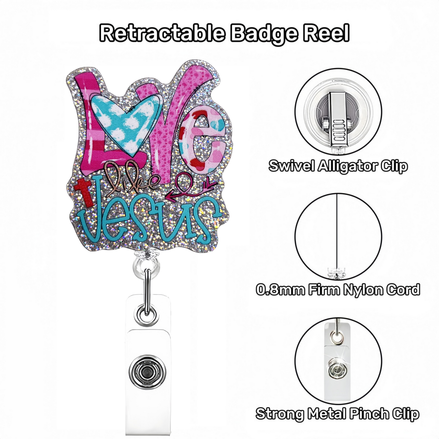 Acrylic Love Jesvis Badge Reel