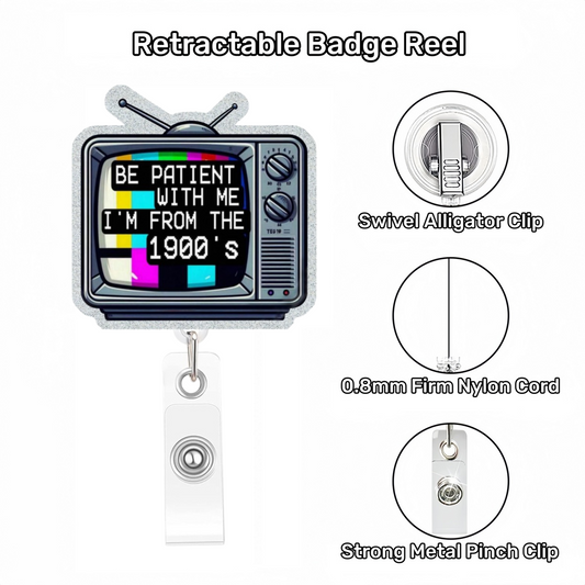 Acrylic 1900's Television Badge Reel
