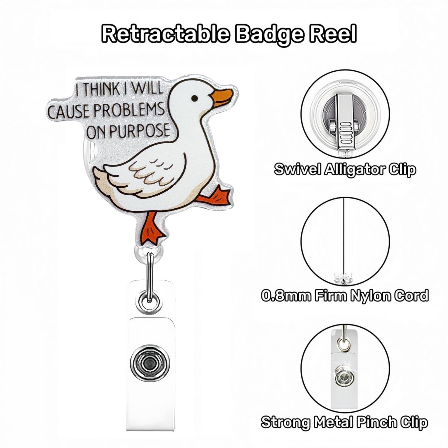 Acrylic Cause Problems Goose Badge Reel