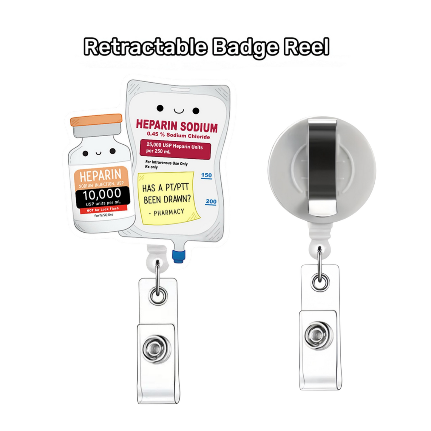 Acrylic Heparin Sodium Packagings Badge Reel