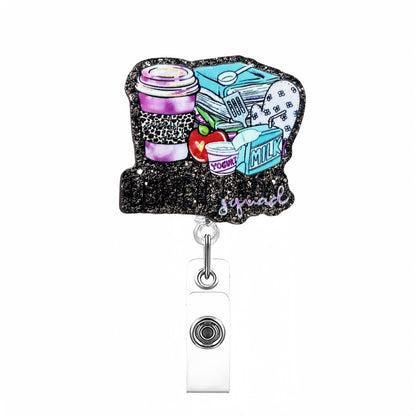 Acrylic Lunch Squad Badge Reel