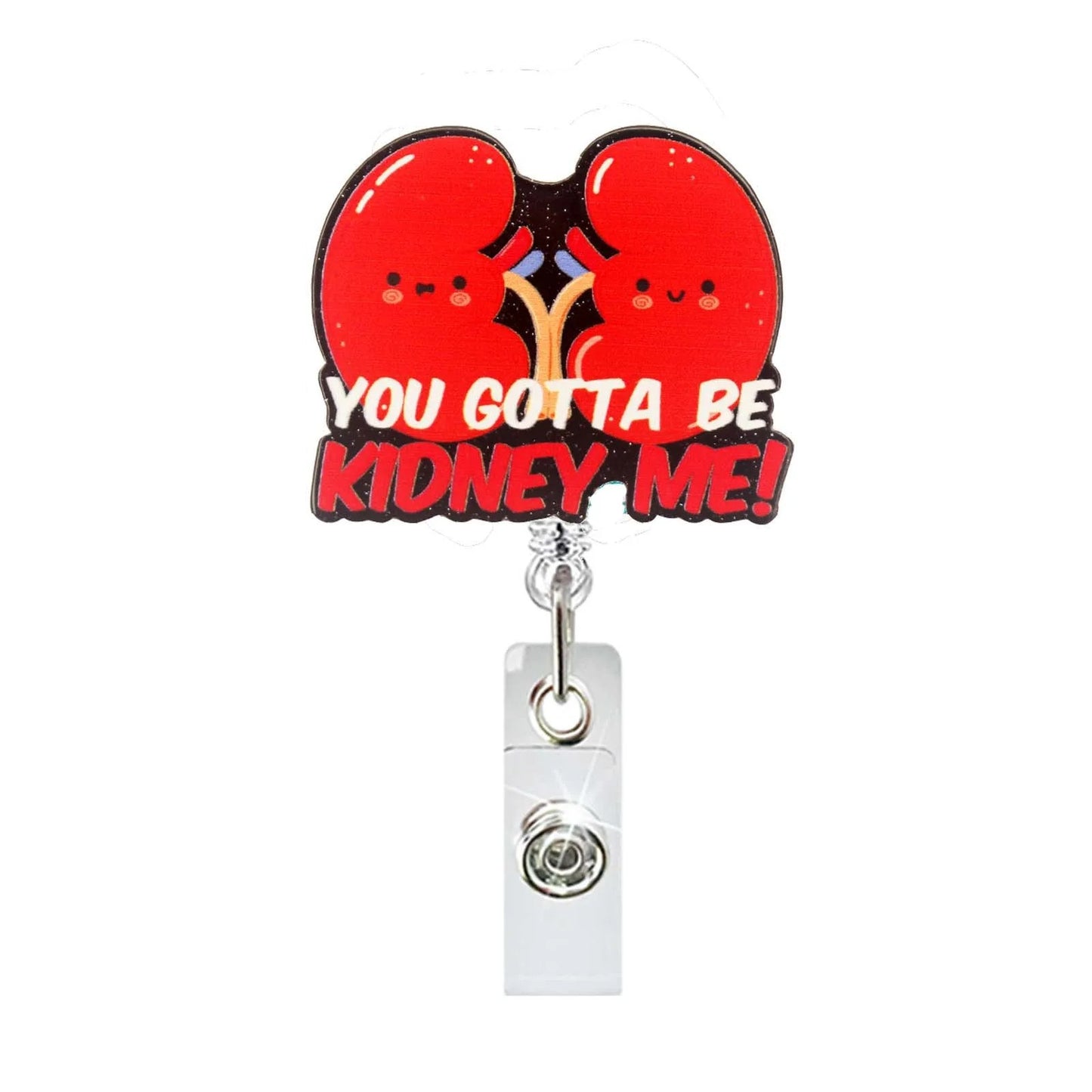 Acrylic Red Kidney Essence Badge Reel