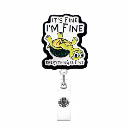 Acrylic Fallen Turtle Badge Reel