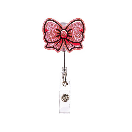 Acrylic Sheer Bow Badge Reel