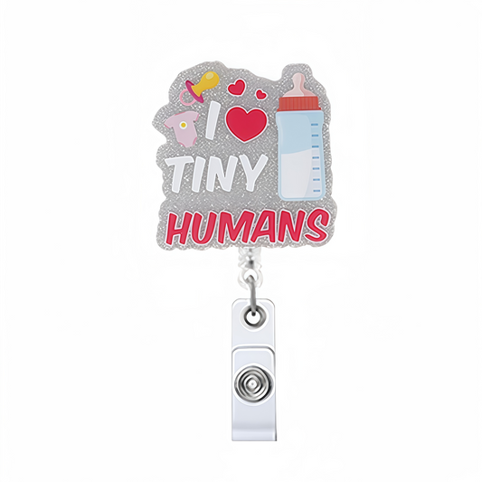 Acrylic Silver Glitter Foundation Bottle Badge Reel