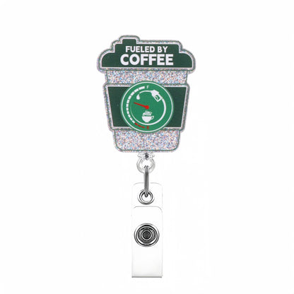 Acrylic Green Cup Sleeve Coffee Cup Badge Reel