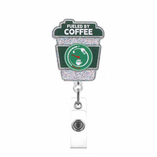 Acrylic Green Cup Sleeve Coffee Cup Badge Reel