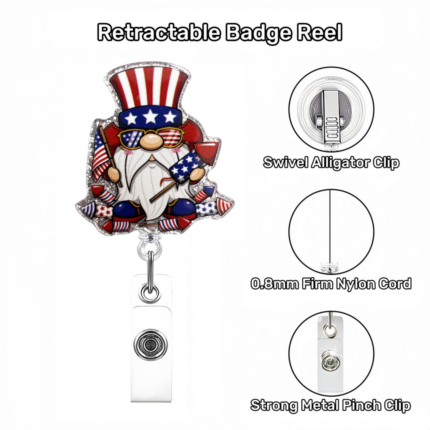 Acrylic American Theme Goblin Badge Reel