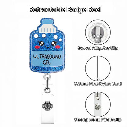 Acrylic Ultrasound Gel Badge Reel