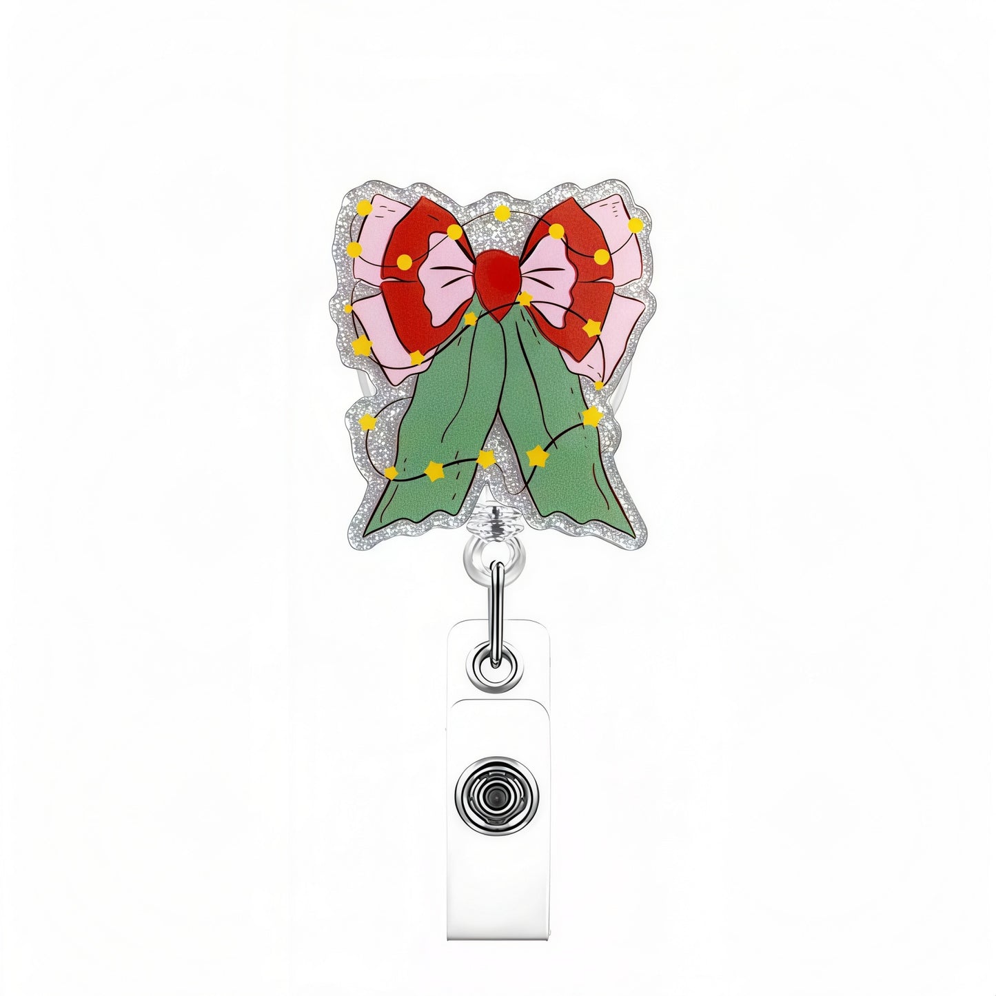 Acrylic Lighted Bow Badge Reel