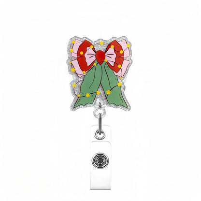 Acrylic Lighted Bow Badge Reel