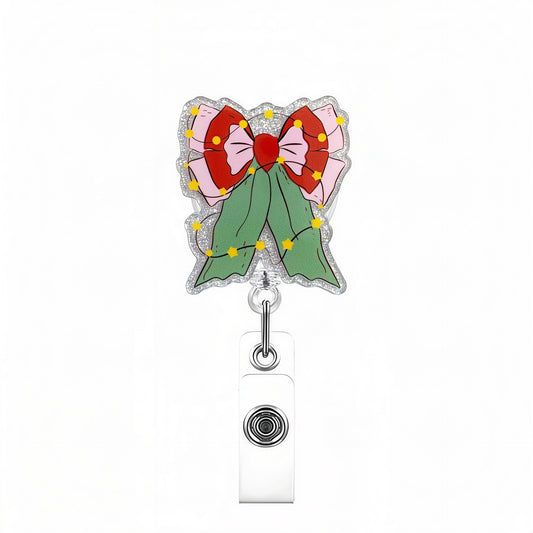 Acrylic Lighted Bow Badge Reel