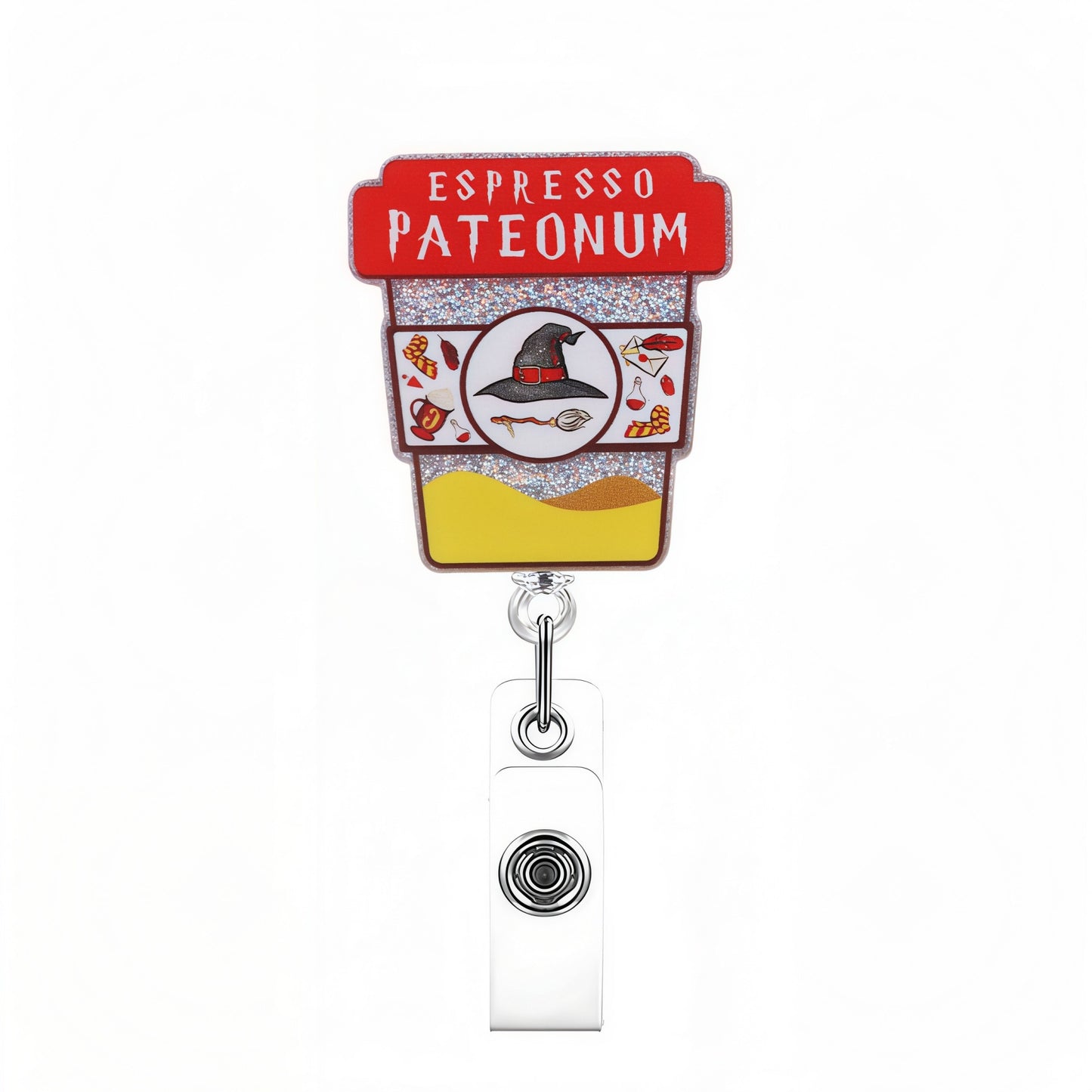 Acrylic Espresso Pateounm Badge Reel