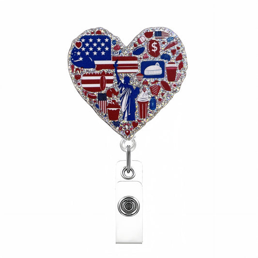 Acrylic Miscellaneous Thoughts Heart Badge Reel