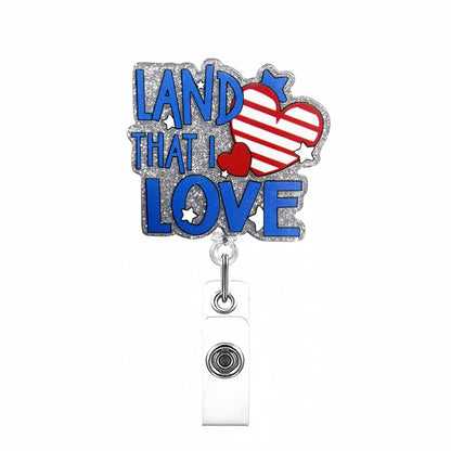 Acrylic Land That I Love Badge Reel