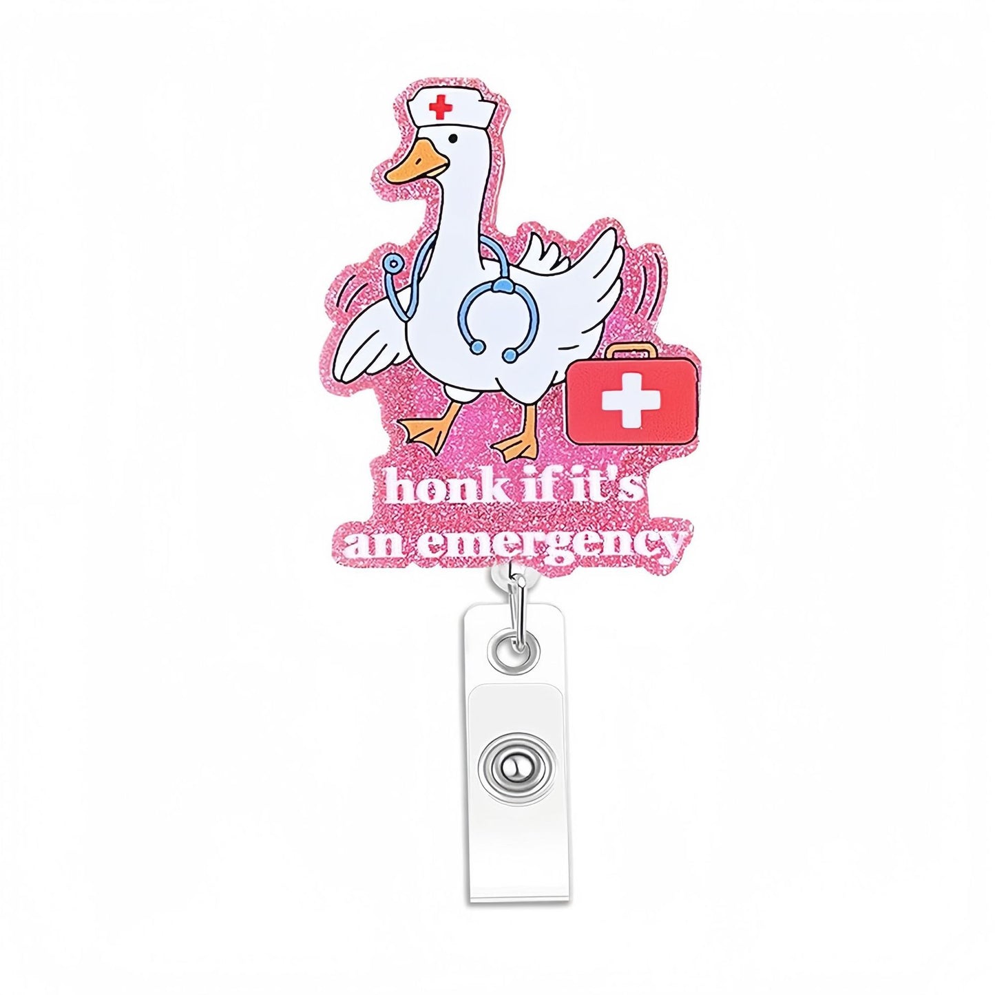 Acrylic Emergenry Goose Badge Reel