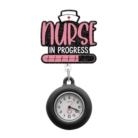 Nurse In Progress Badge Reel with Fob Watch