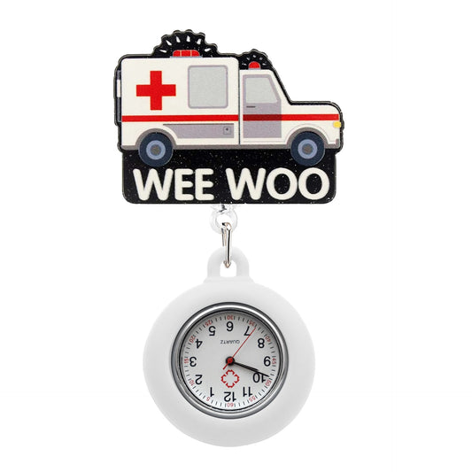 Wee Woo Car Badge Reel with Fob Watch
