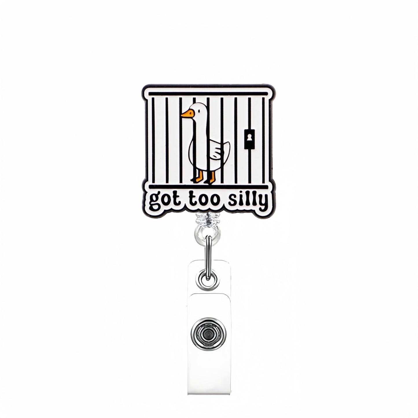 Acrylic Cage Goose Badge Reel