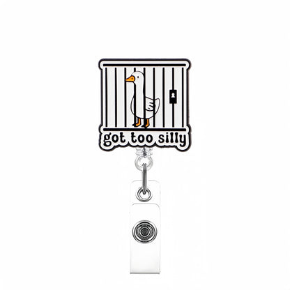 Acrylic Cage Goose Badge Reel