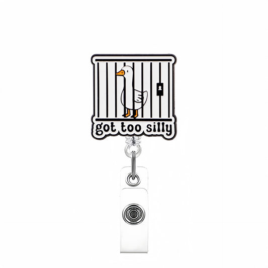Acrylic Cage Goose Badge Reel