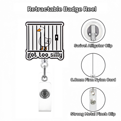 Acrylic Cage Goose Badge Reel