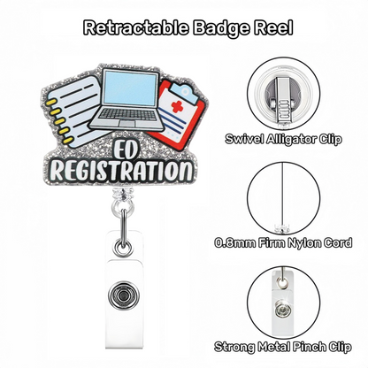 Acrylic ED Registration Badge Reel