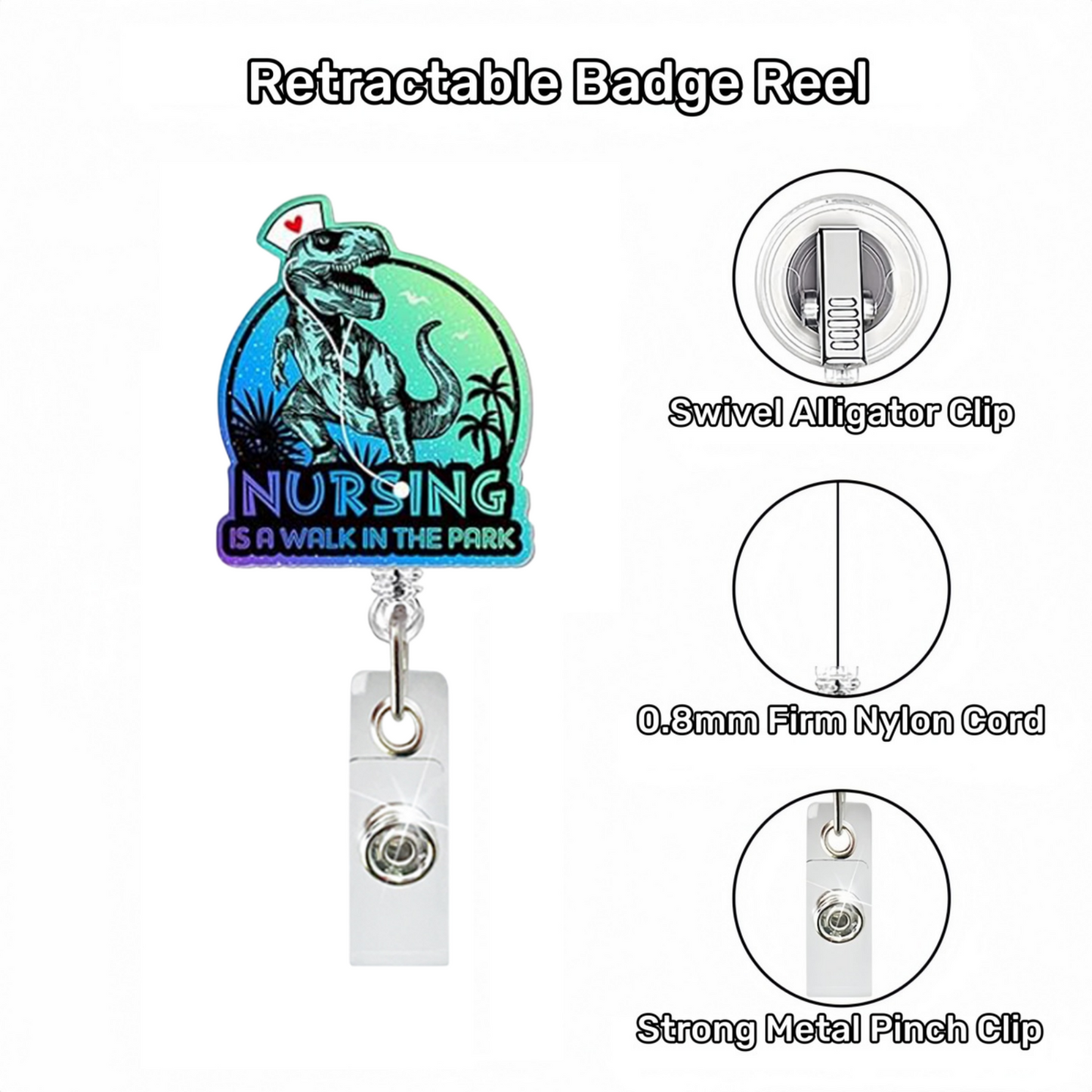Acrylic Nursing Badge Reel