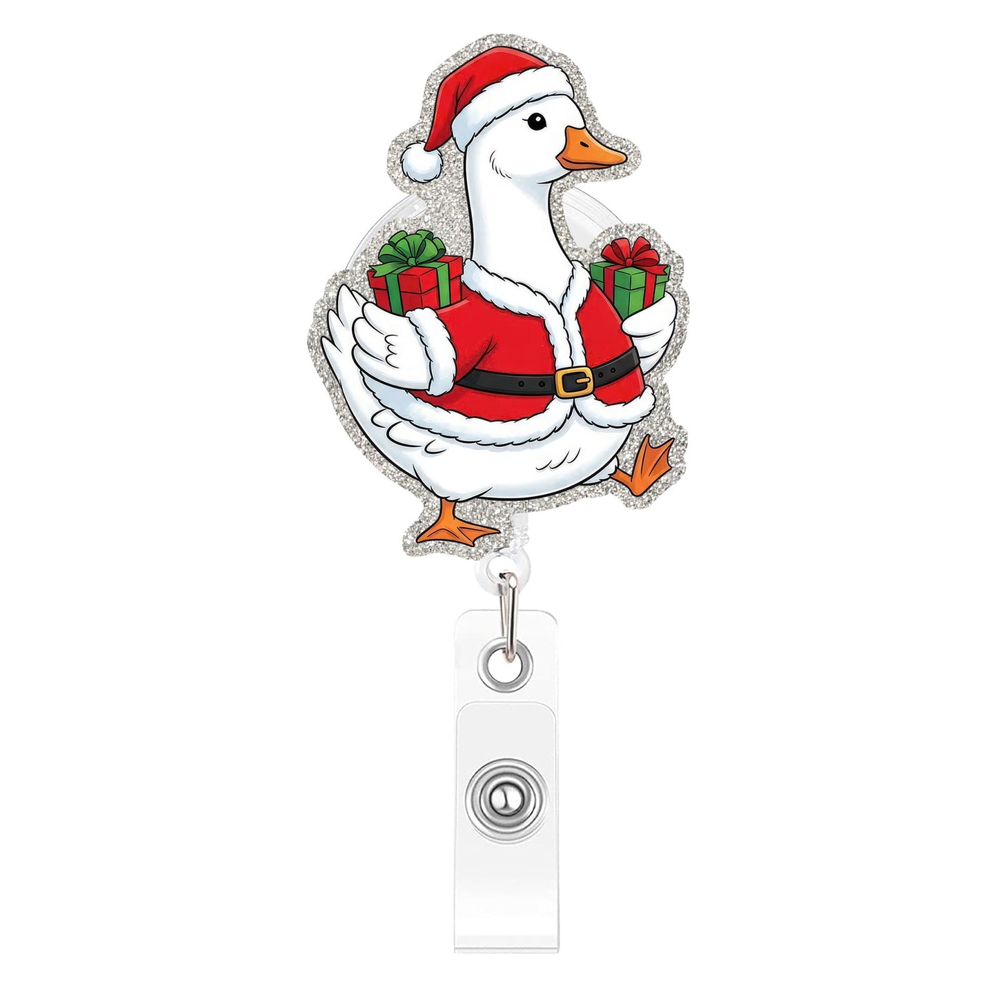 Send A Gift Goose To The Right Acrylic Badge Reel