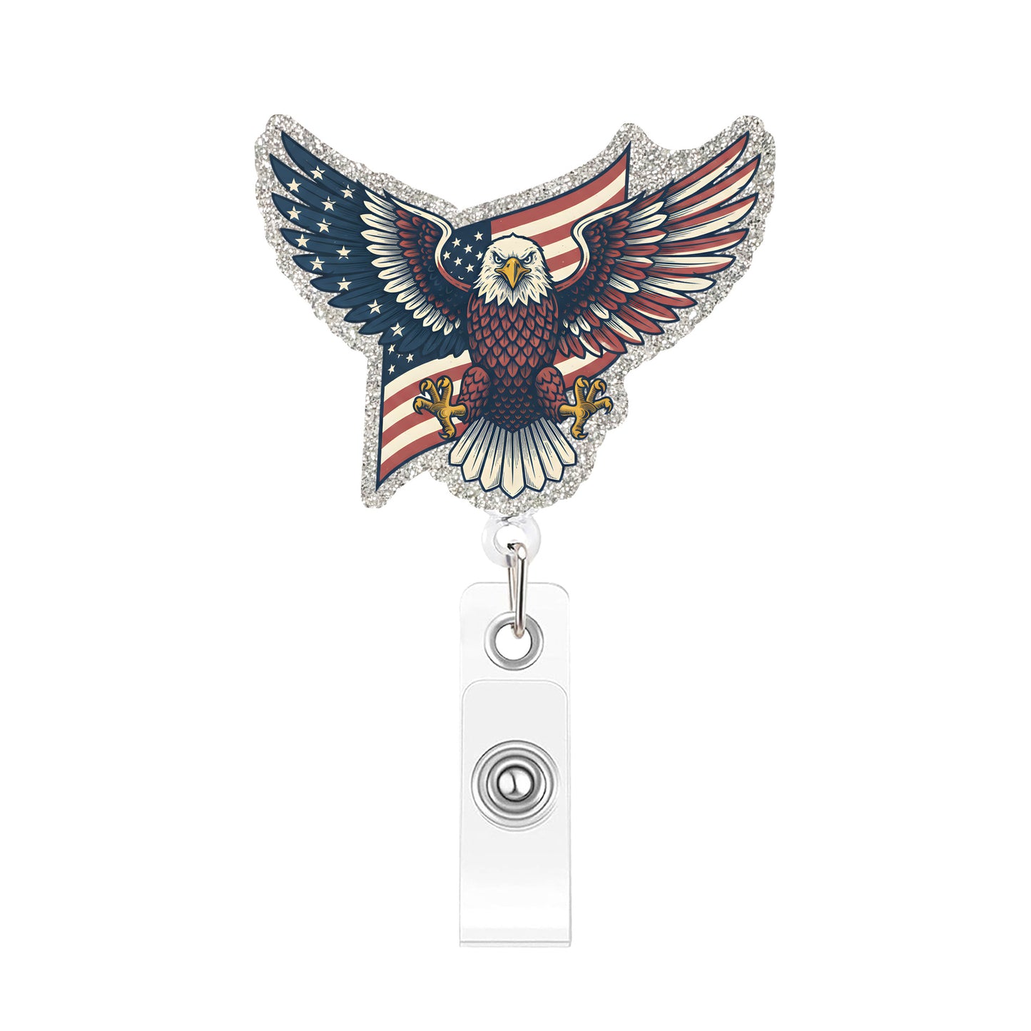 Acrylic Eagle Spreads Its Talons Badge Reel
