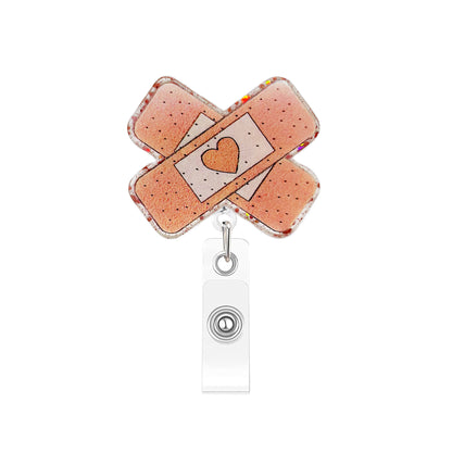 Acrylic Cross-shaped Band-Aid Badge Reel