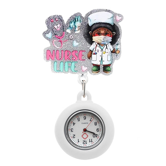 Nurse Life Badge Reel with Fob Watch