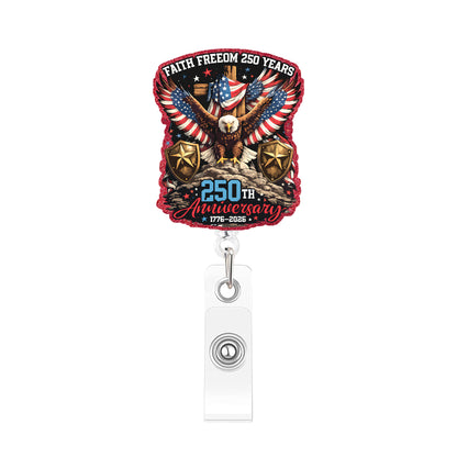 Acrylic Eagle And The Shield Badge Reel